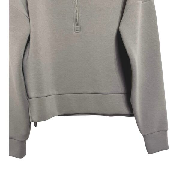 CALIA Women's Soft Scuba 1/4 Zip Relaxed Sweatshirt Gauntlet Gray Size Large - Picture 3 of 10